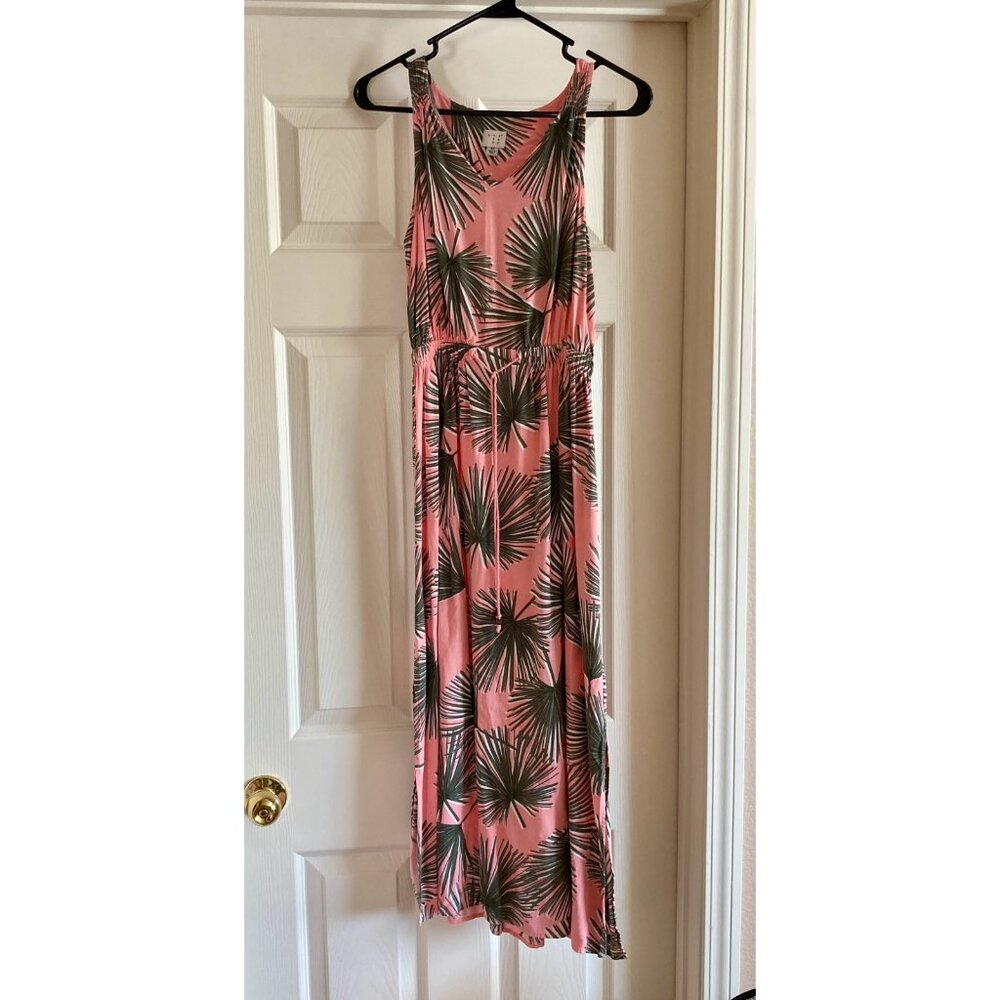 A New Day pink palm print dress size XS - Picture 2 of 5